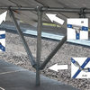 front support - solar panel frame