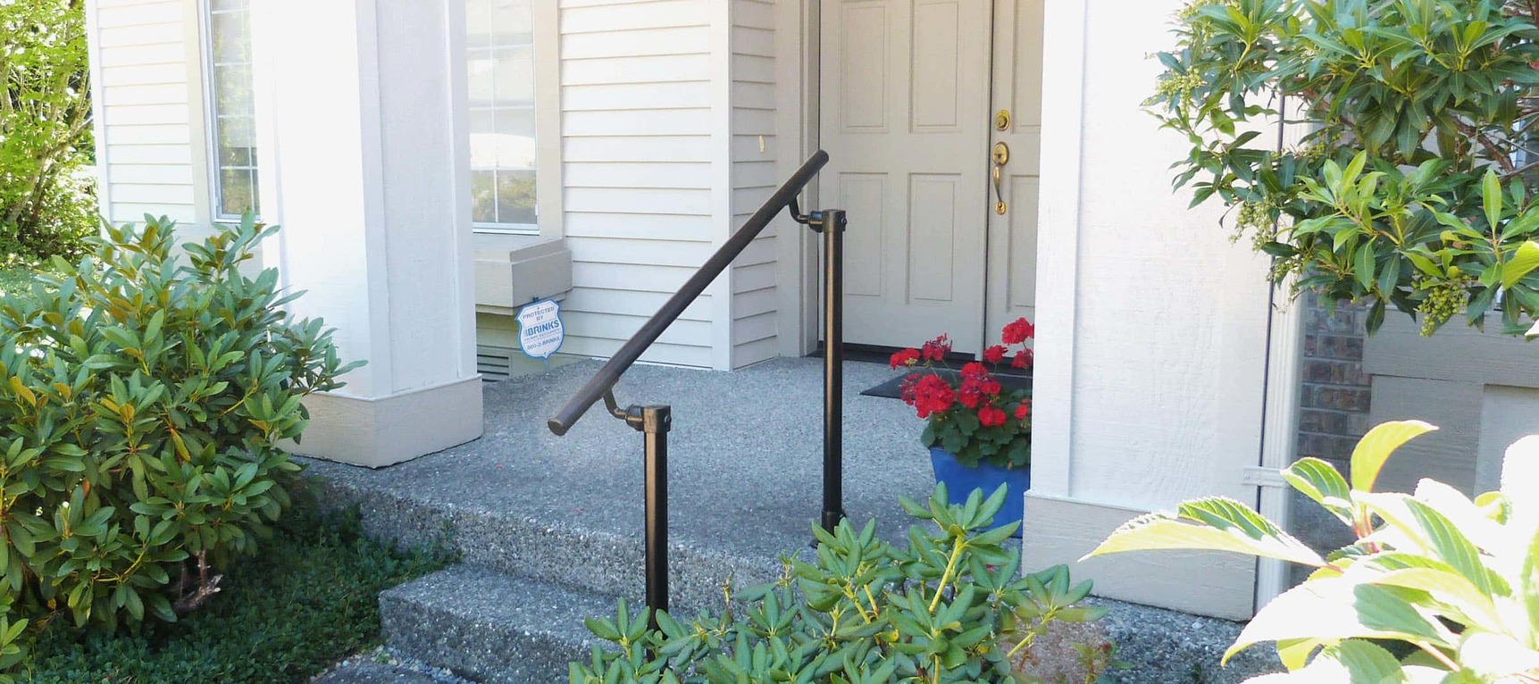 Industrial Handrail For Banisters Inside Steps Outside Handicapped Elderly And Children Matt Black Wrought Iron Stair Handrail-30cm I VAN
