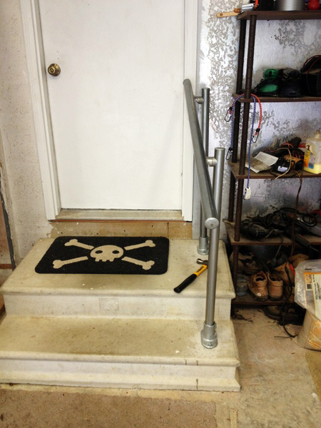 Floor Mounted Garage Handrail