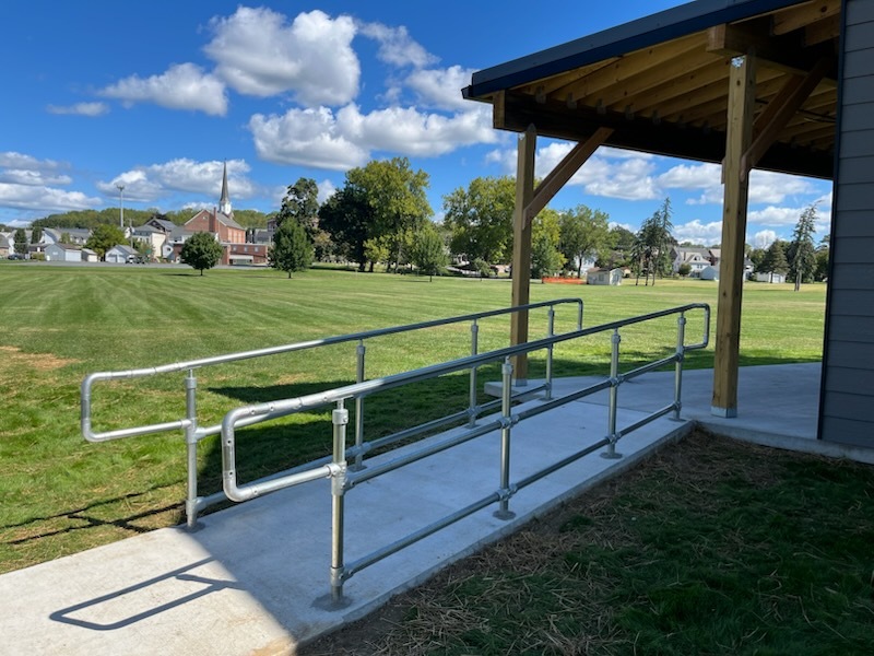 ADA Ramp Handrails for Town Park