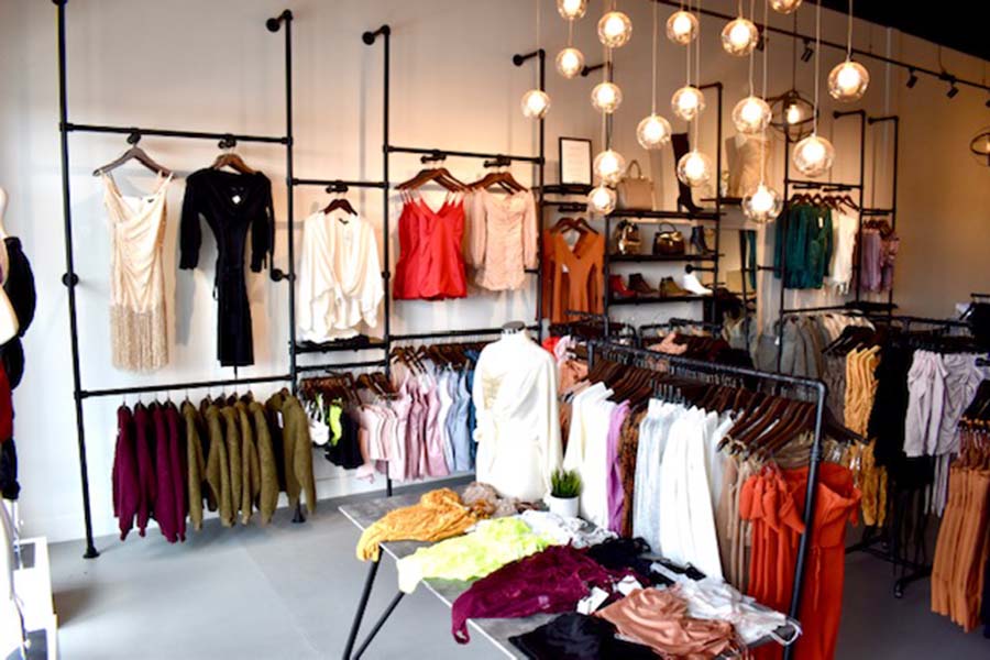beautiful boutique clothing rack