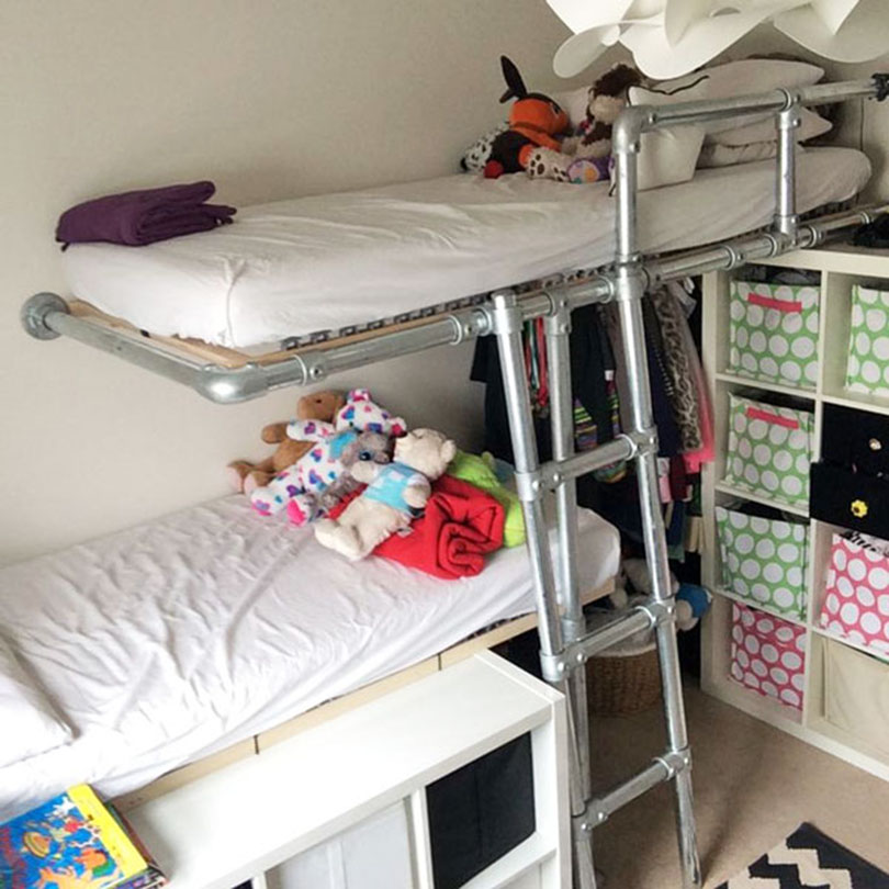 35 Bunk Bed Ideas That You Can Build, Bunk Bed Shelf For Top