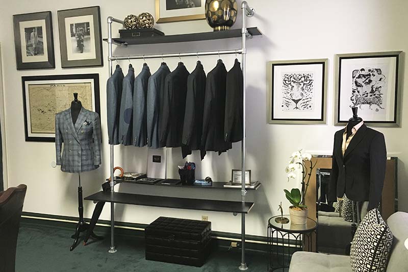 clothing rack and shelf