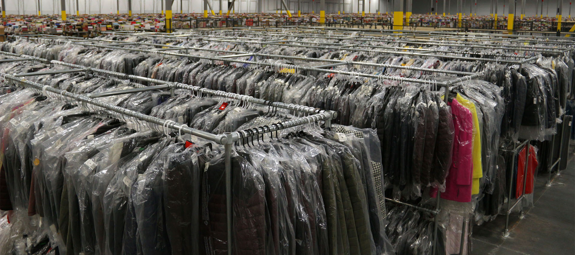 Warehouse Clothing Rack System