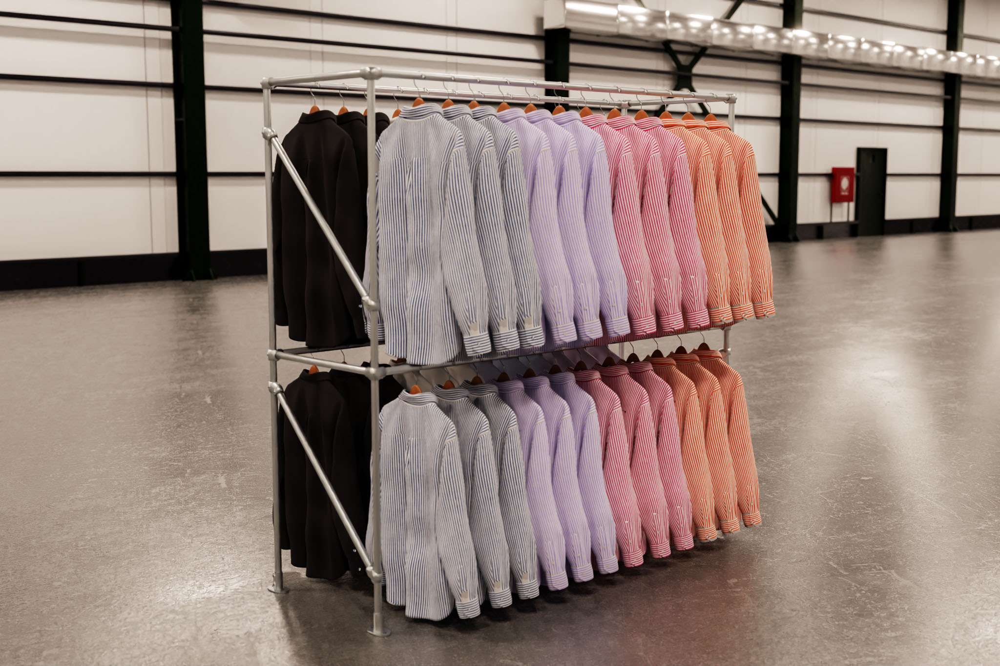 Industrial Clothing Rack Base Kit | Simplified Building