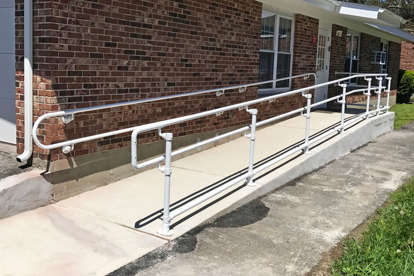 Wall Mounted and Floor Mounted Handrail for Home Ramp