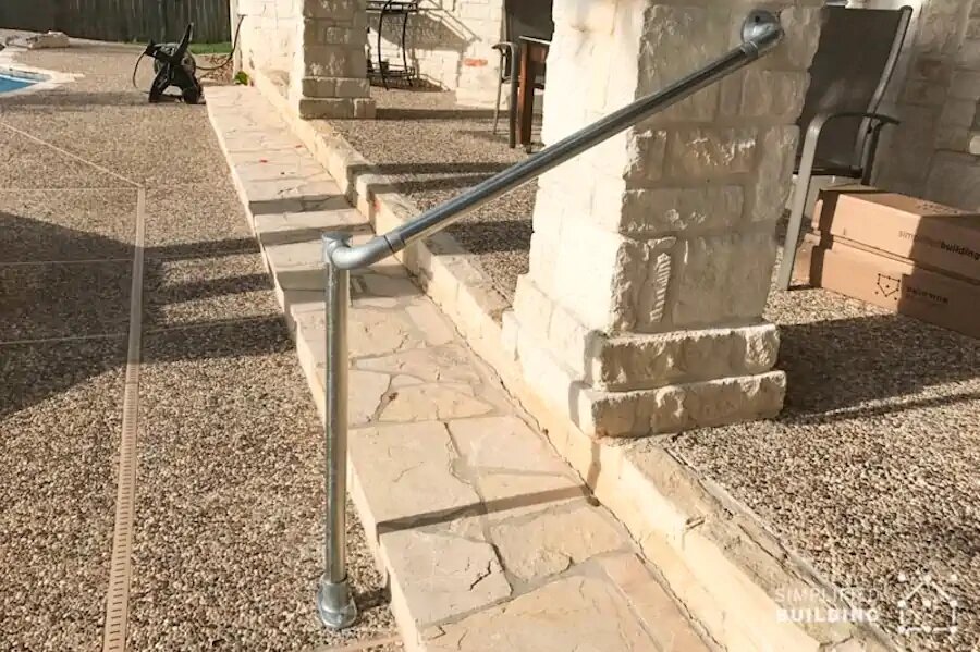 railing for back patio steps
