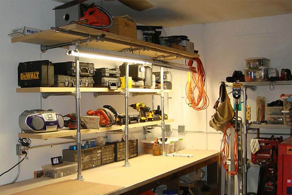 garage bench shelf