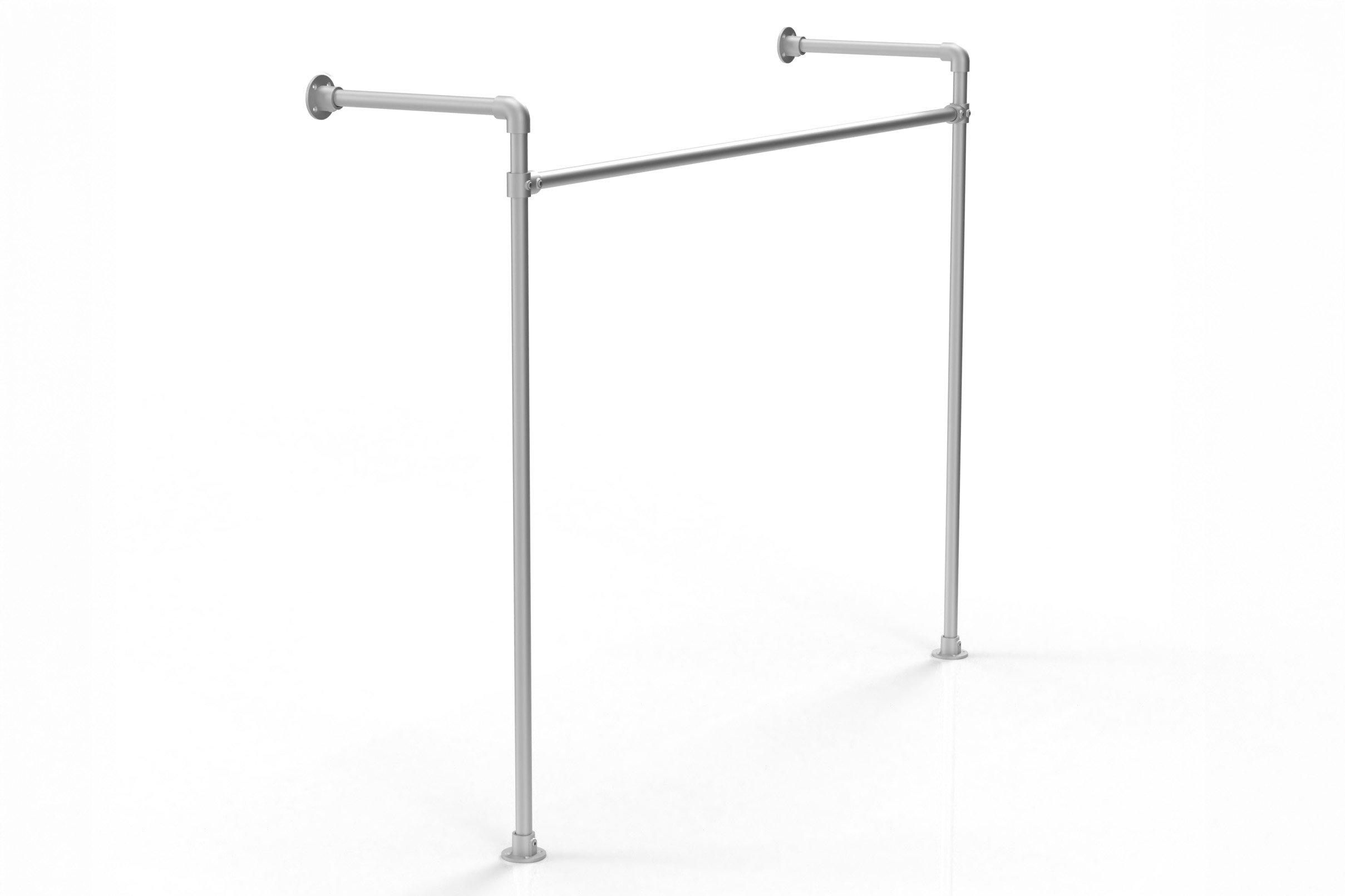 Single Tier Wall Mounted Clothing Rack