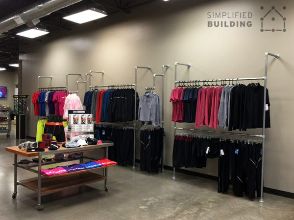 Wall Mounted Clothing Rack Display