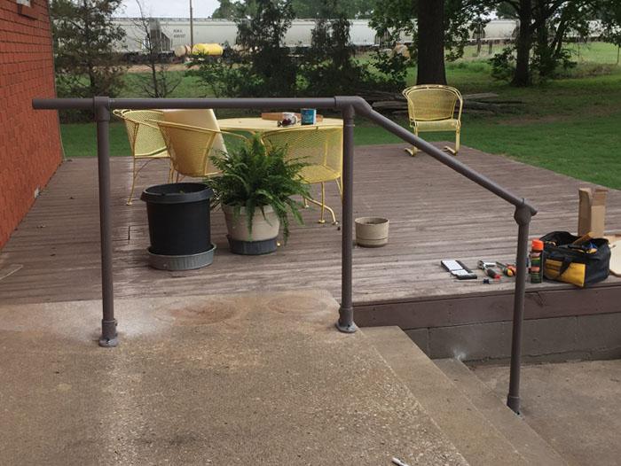 outdoor stair railing kit