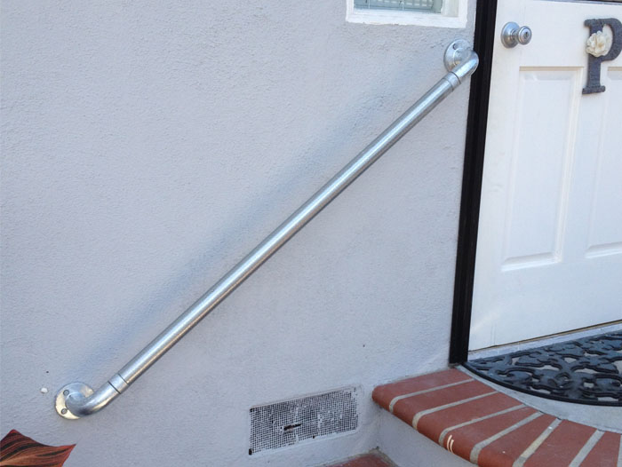 Outdoor Simple Rail Ada Handrail Kit Simplified Building - Stair Banisters Wall Mounted