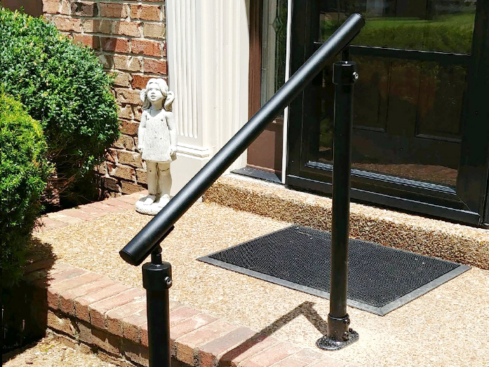 inline black handrail