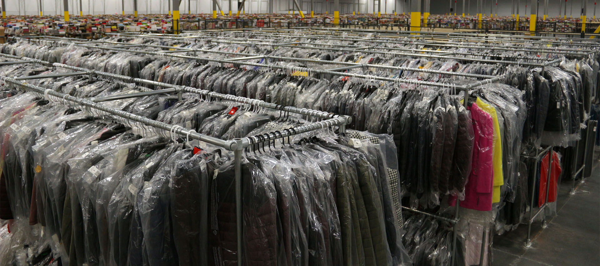 warehouse clothing storage
