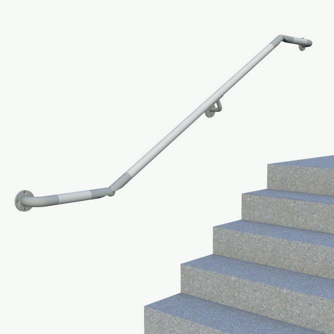 ADA compliant wall mounted handrail