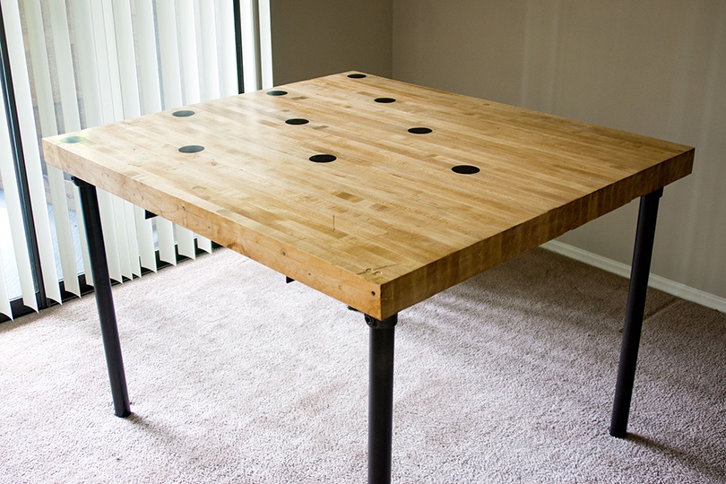 DIY Reclaimed Bowling Alley Table