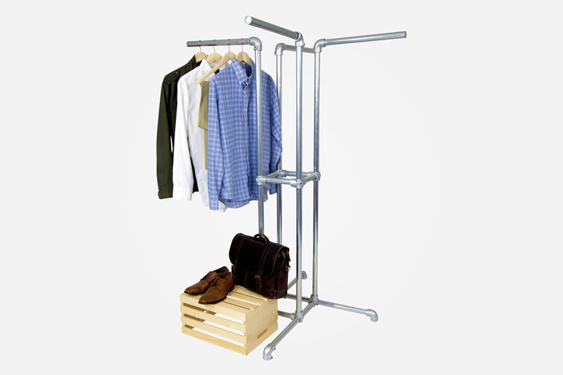 four sided clothing rack