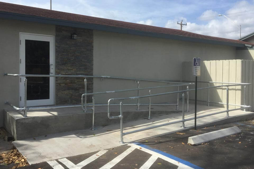 ADA Handrail for Disabled Access Ramp