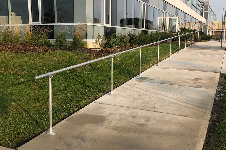Office sidewalk handrail