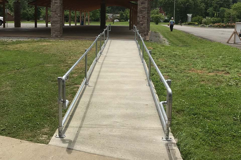 ADA handrail for public park