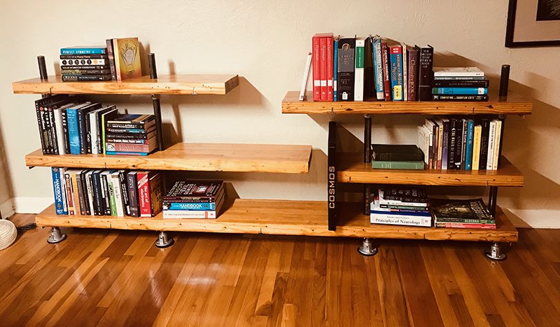 Diy Industrial Pipe Bookcase With, Pipe Bookcase Plans