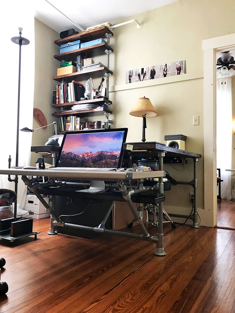 Diy Pipe Desk With Shelves What You, Desk And Shelving Unit