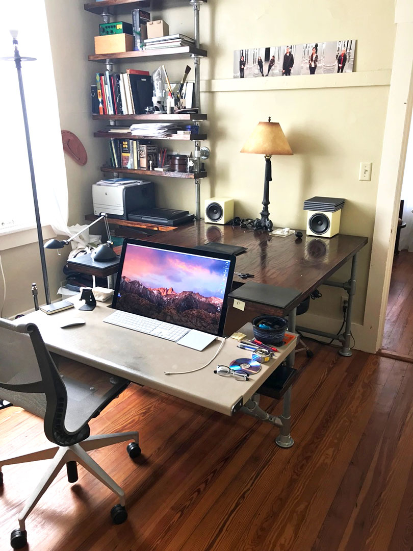 DIY Pipe Desk with Shelving Unit
