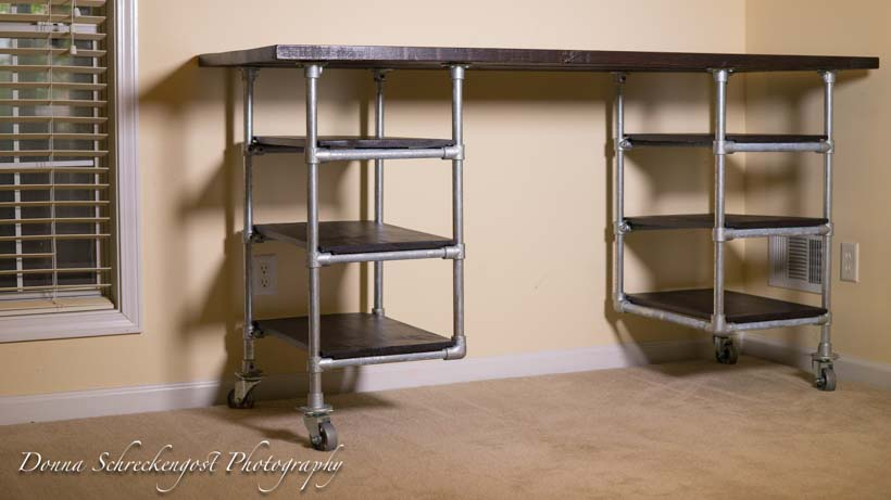 DIY Desk with Shelves