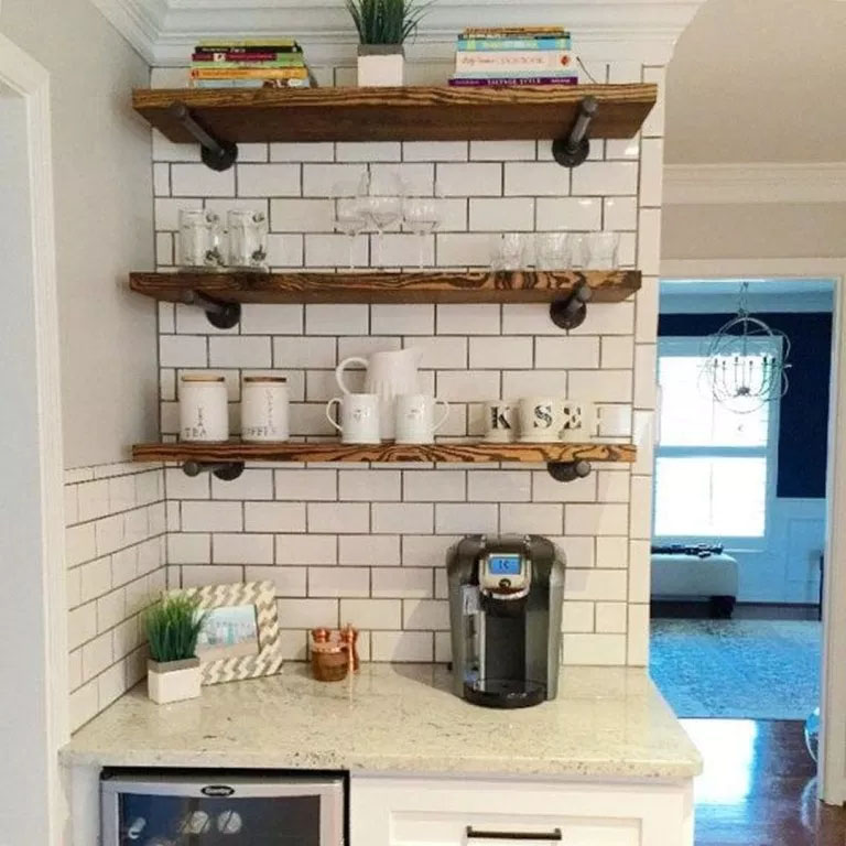 40 Floating Shelf Ideas Built With, Kitchen With Floating Shelves Ideas