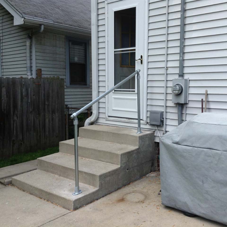 Concrete Front Step Handrail
