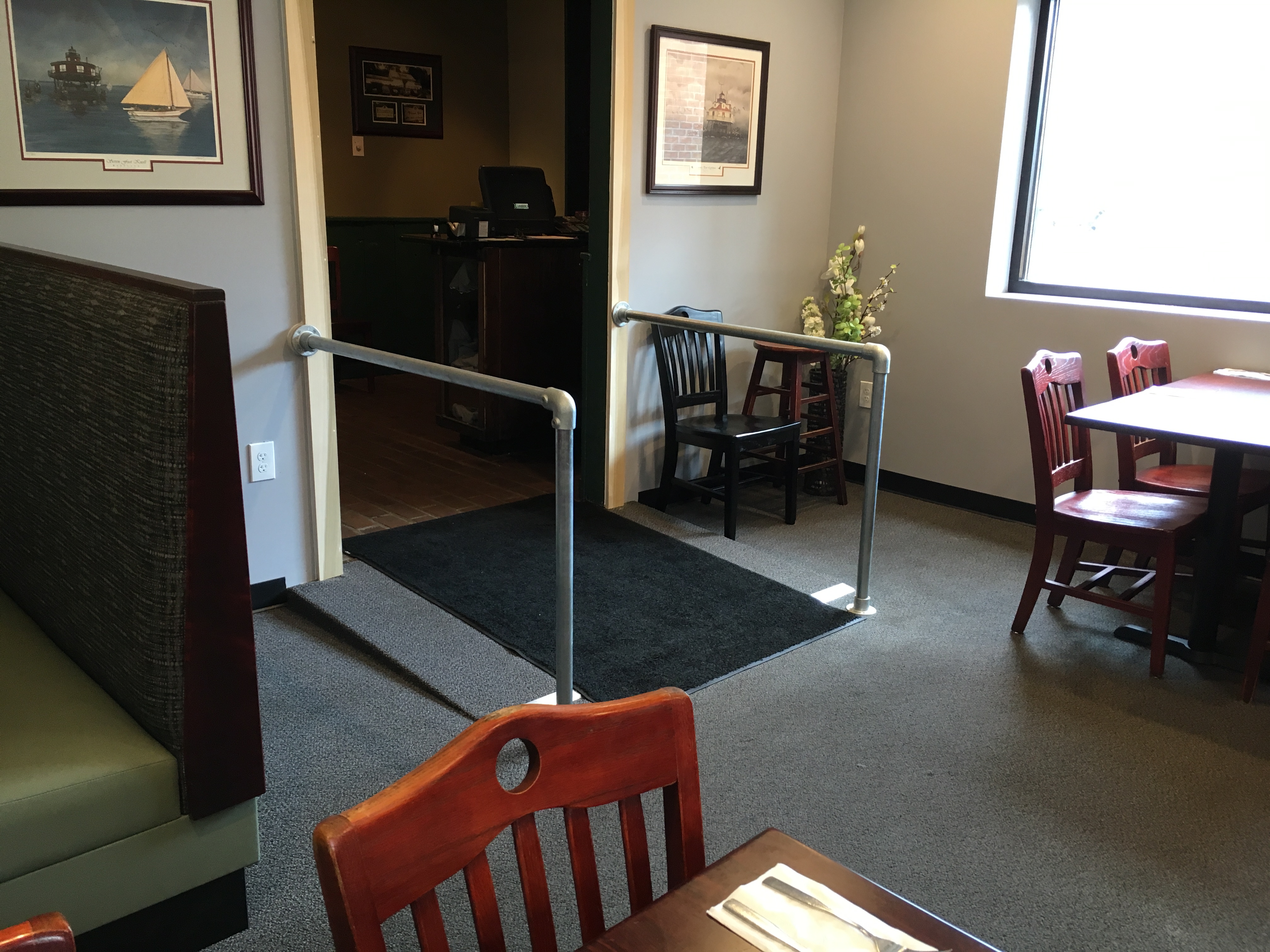 indoor ramp with handrails