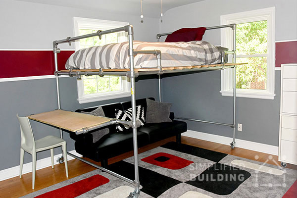 40 Diy Loft Bed Ideas Built With, Queen Size Loft Bed With Couch