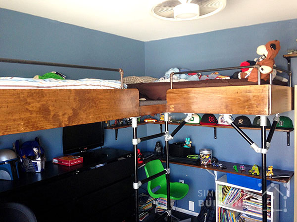 40 Diy Loft Bed Ideas Built With, Bunk Beds With Built In Tvs