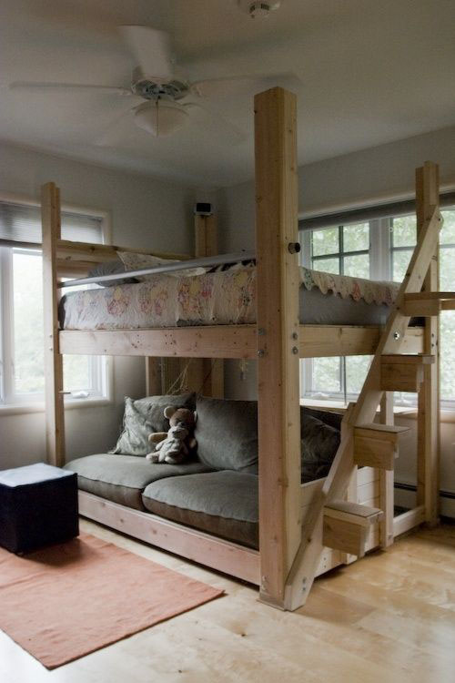 40 Diy Loft Bed Ideas Built With, How To Make Loft Bed Stairs