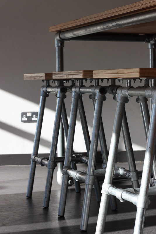 How To Build Industrial Furniture For, Diy Swing Out Bar Stools