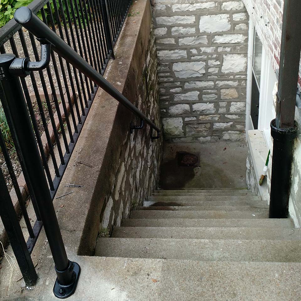 Outside Cellar Stair Handrail