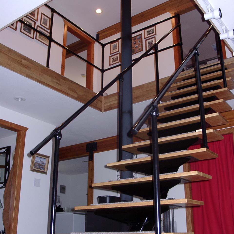 Industrial Handrail for Stairs and Second Floor