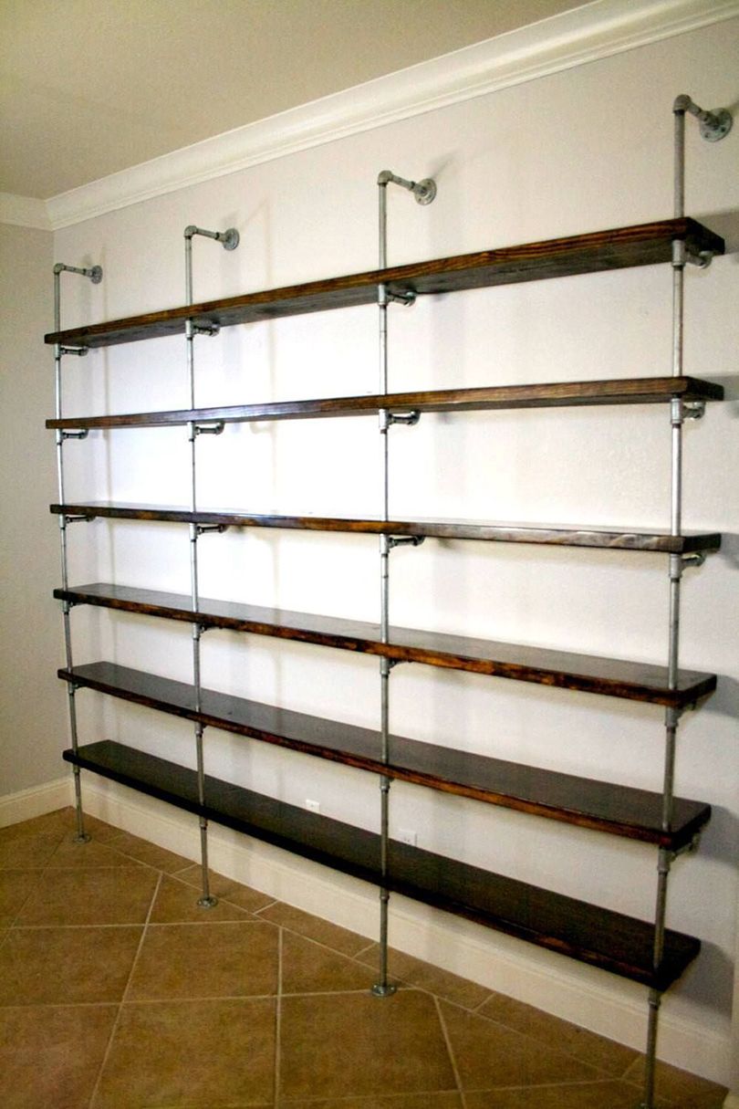 45 Diy Pantry Shelves Built With Pipe, Modular Pantry Shelving