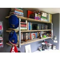Wall Mounted Pipe Shelf