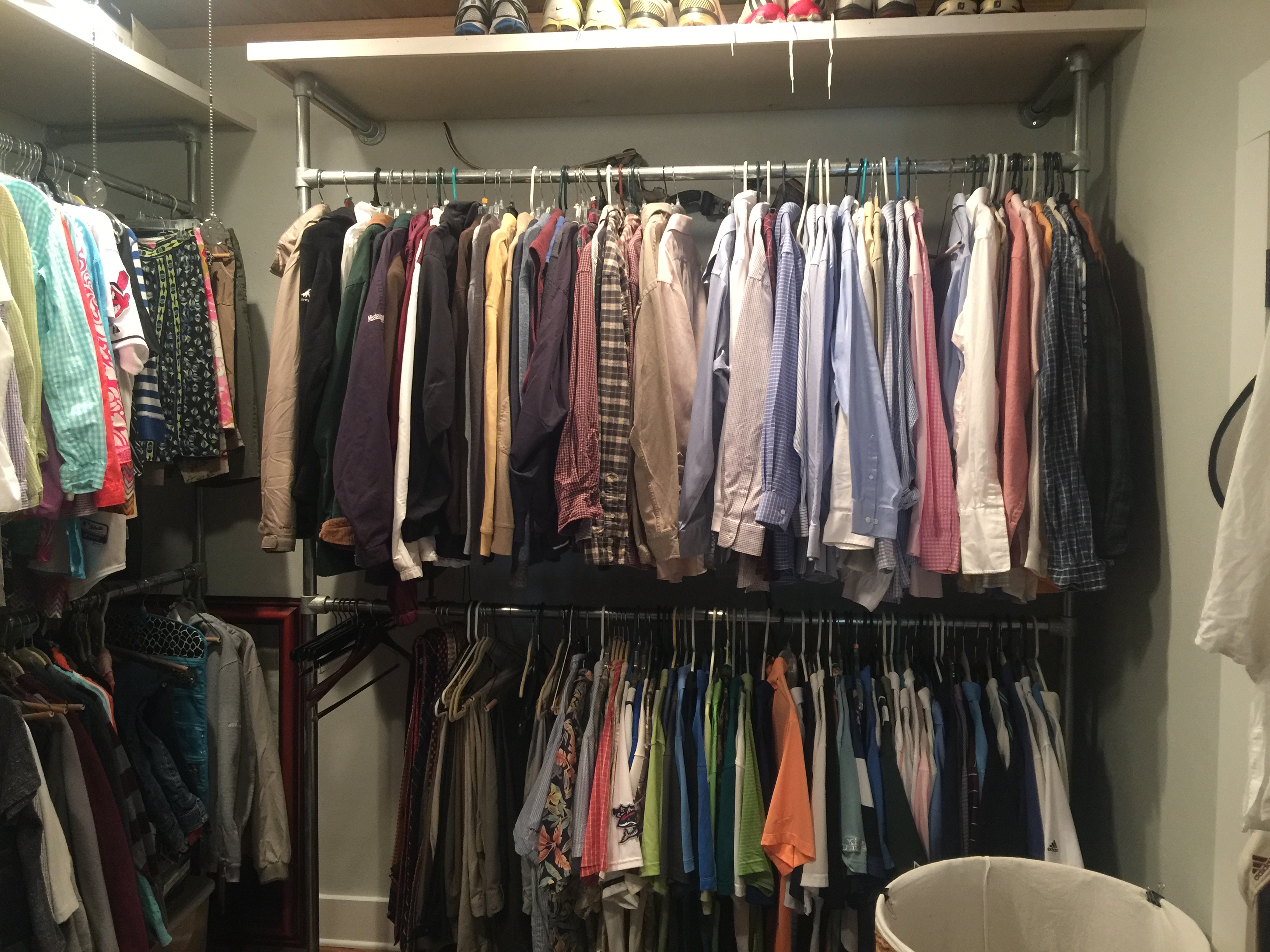 clothing rack in closets