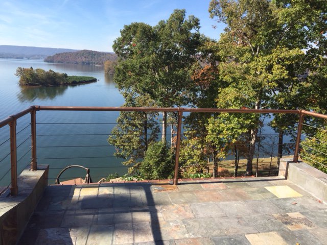 lake house deck railing