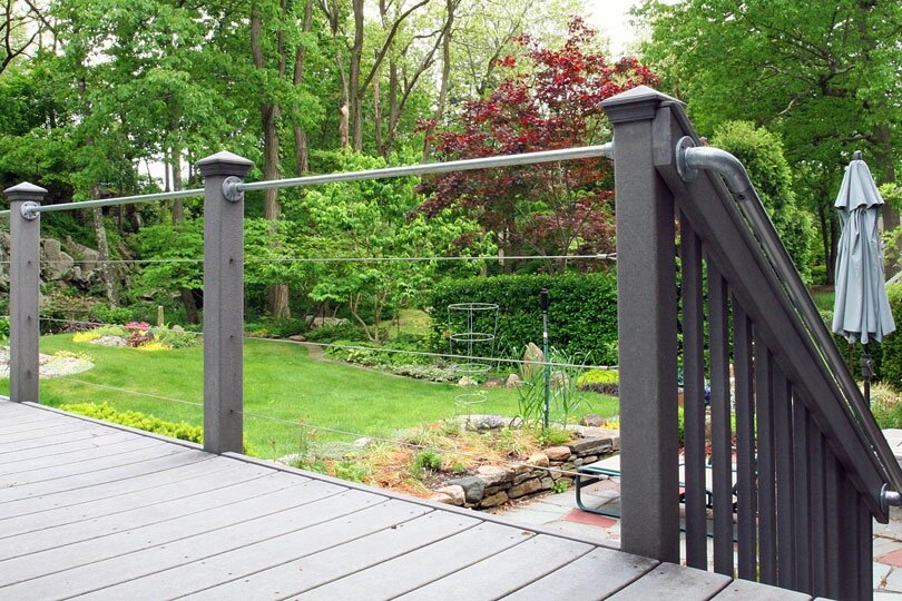 back deck railing with cable