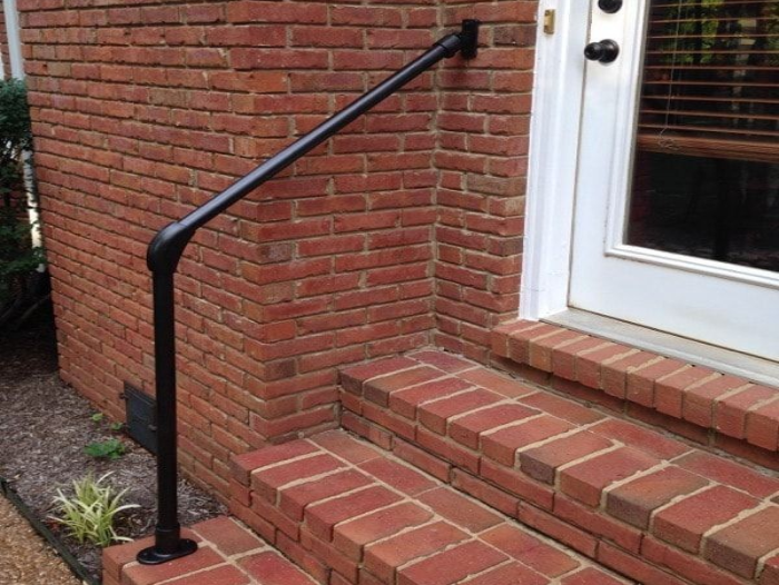 black handrail tube and fittings