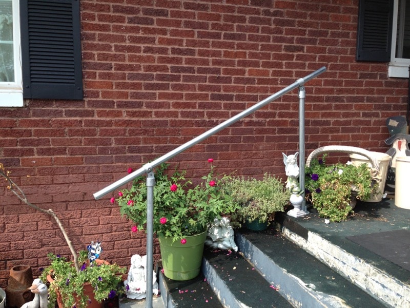 Front Steps Adjustable Handrail