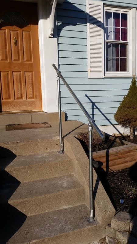 Concrete Steps Adjustable Handrail