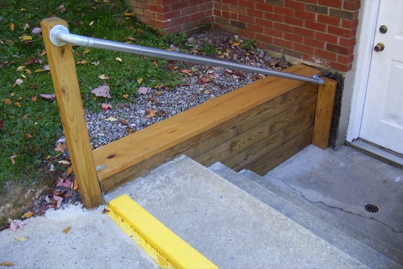 Wood Post Mounted Handrail