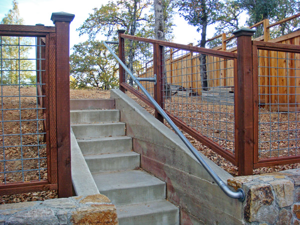 Metal Railing on Concrete Steps