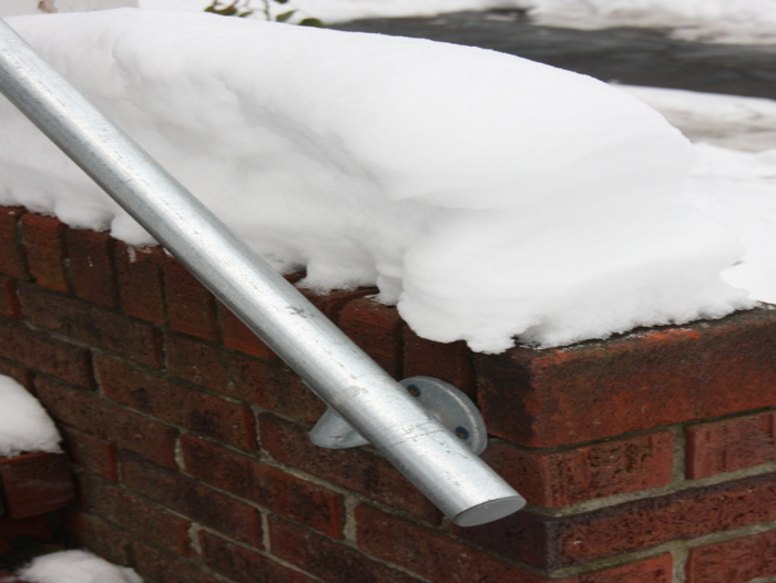 outdoor handrail for ground and wall