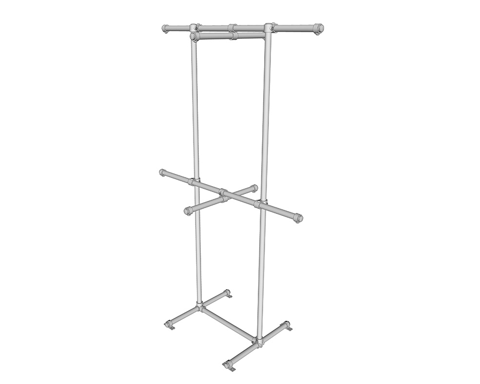 two tier clothing rack
