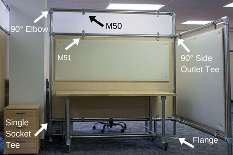 cubicle divider diagram